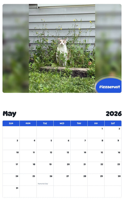 2026 - 2027 Pizzacrust - Pawidols Pet Calendar