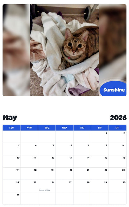 2026 - 2027 Sunshine - Pawidols Pet Calendar