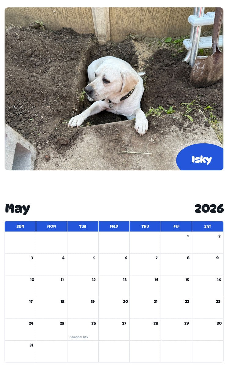 2026 - 2027 Isky - Pawidols Pet Calendar