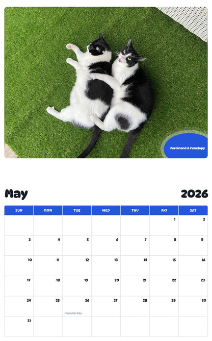 2026 - 2027 Ferdinand & Penelopy - Pawidols Pet Calendar