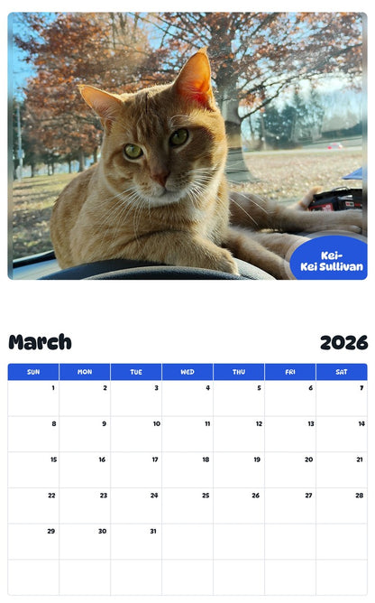 November 2025 - October 2026 Kei-Kei Sullivan - Pawidols Pet Calendar
