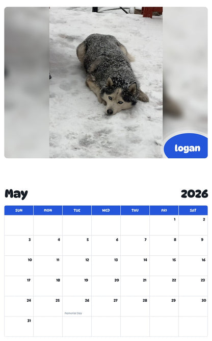 2026 - 2027 logan - Pawidols Pet Calendar