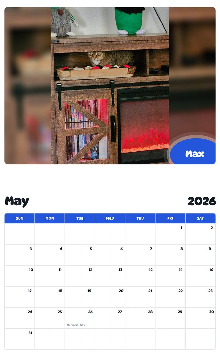2026 - 2027 Max - Pawidols Pet Calendar