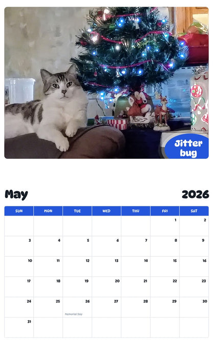 2026 - 2027 Jitter bug - Pawidols Pet Calendar