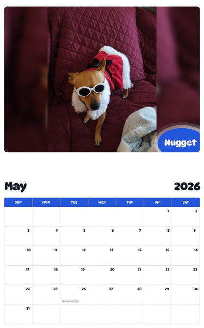 2026 - 2027 Nugget - Pawidols Pet Calendar