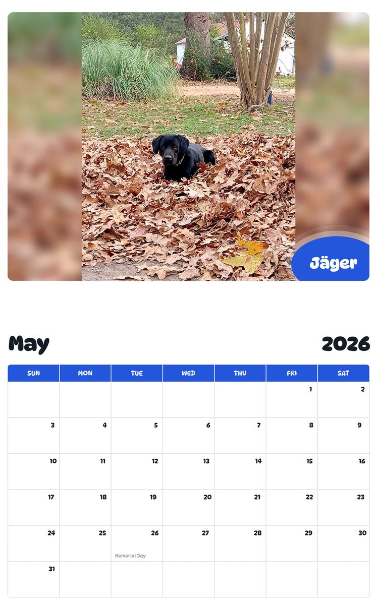2026 - 2027 Jäger - Pawidols Pet Calendar