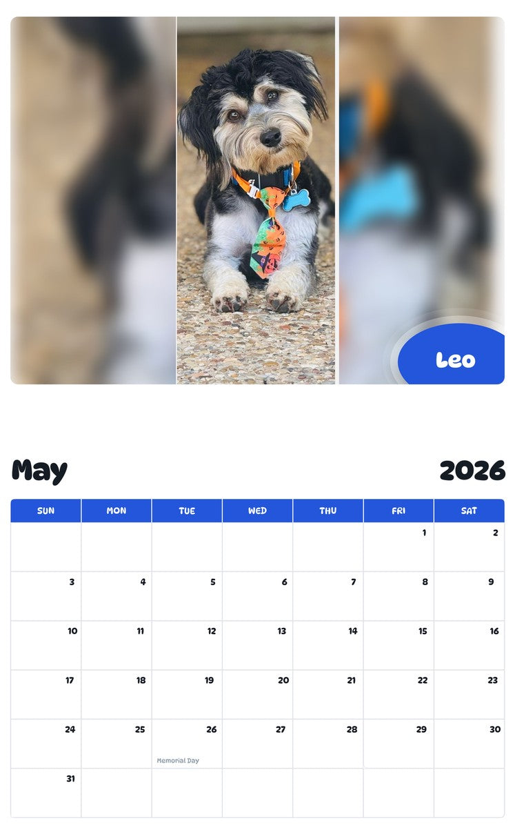 2026 - 2027 Leo - Pawidols Pet Calendar