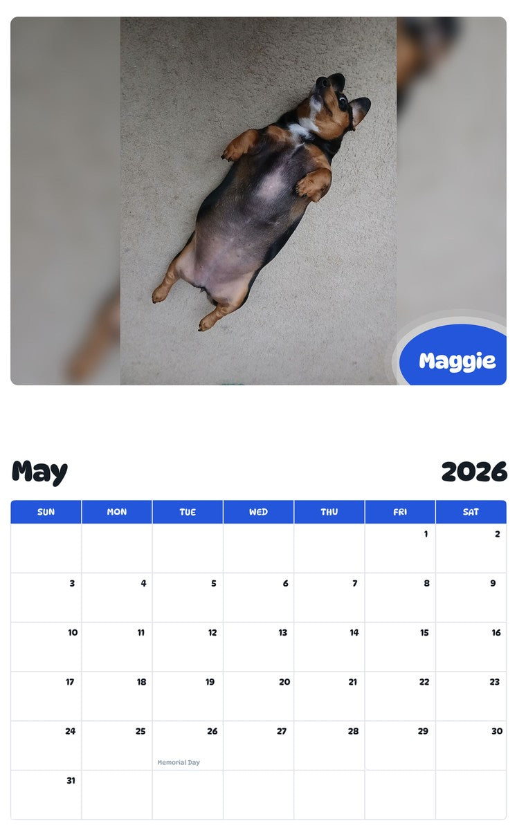2026 - 2027 Maggie - Pawidols Pet Calendar