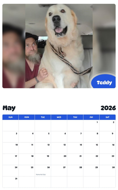 2026 - 2027 Teddy - Pawidols Pet Calendar