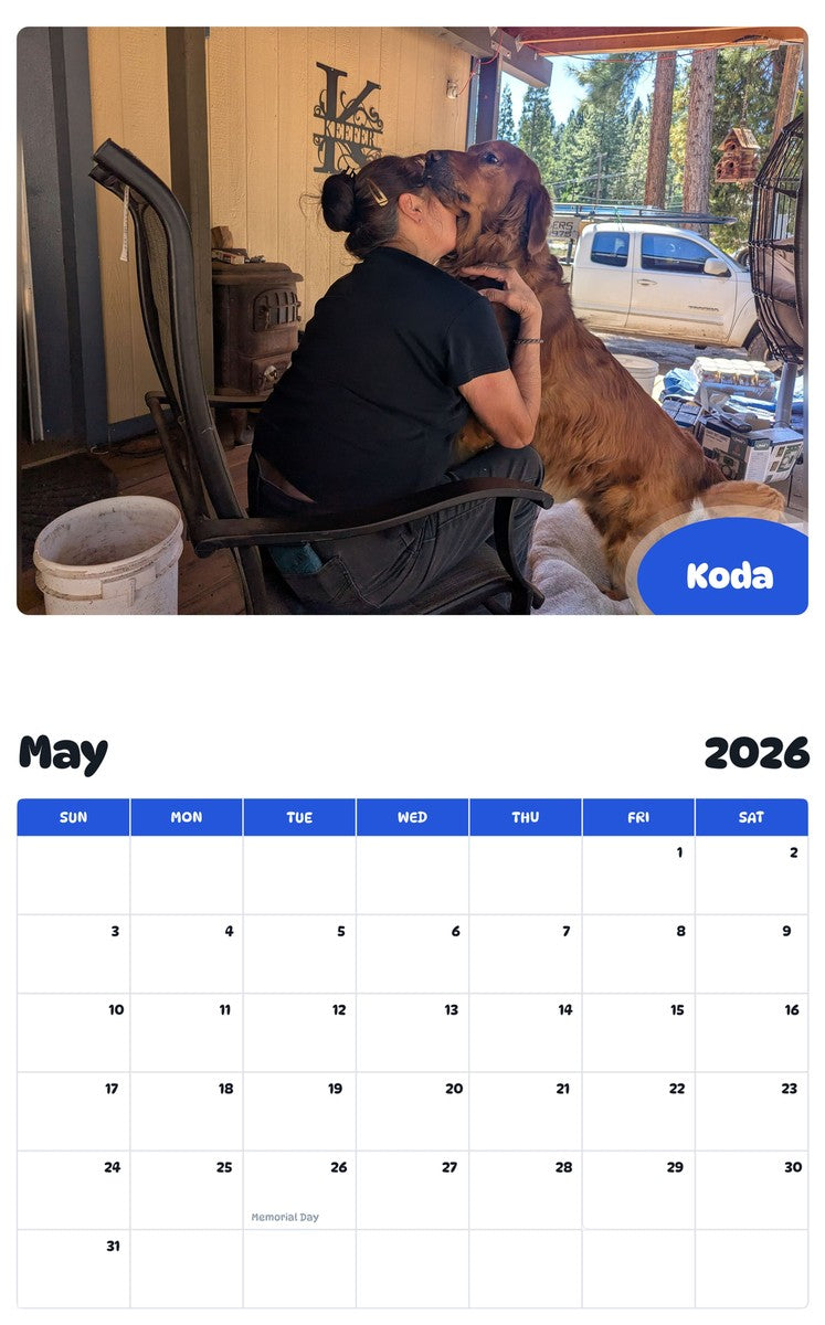 2026 - 2027 Koda - Pawidols Pet Calendar