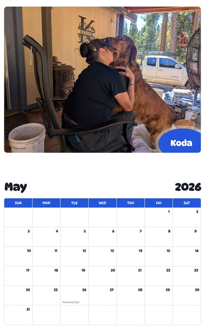 2026 - 2027 Koda - Pawidols Pet Calendar