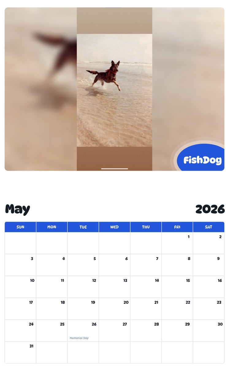 2026 - 2027 FishDog - Pawidols Pet Calendar