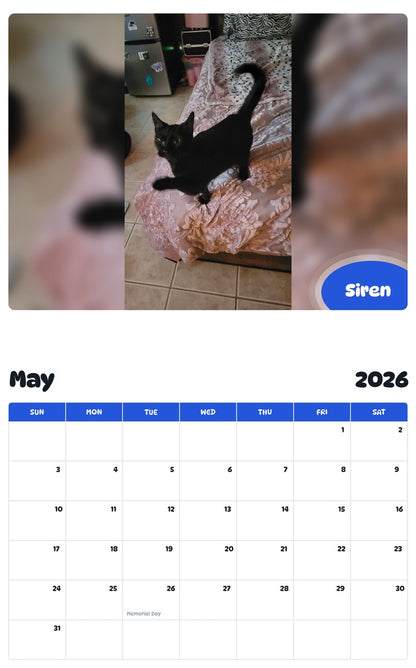 2026 - 2027 Siren - Pawidols Pet Calendar