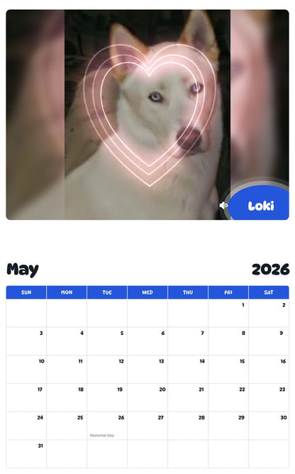 2026 - 2027 Loki - Pawidols Pet Calendar