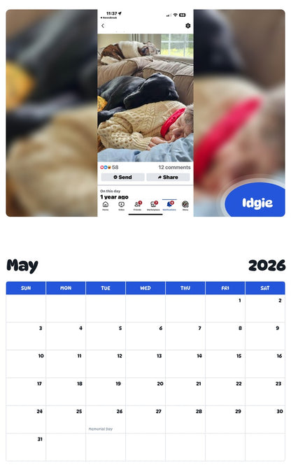2026 - 2027 Idgie - Pawidols Pet Calendar
