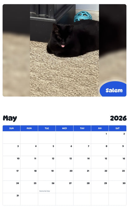 2026 - 2027 Salem - Pawidols Pet Calendar