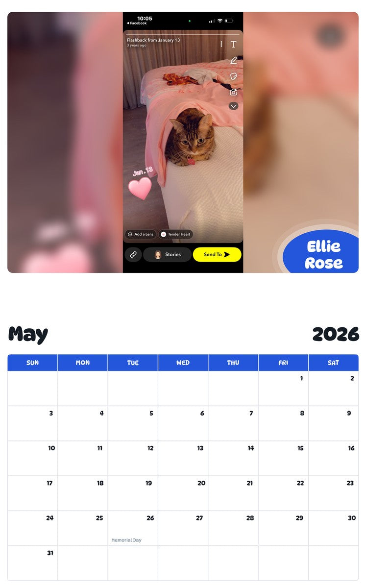2026 - 2027 Ellie Rose - Pawidols Pet Calendar