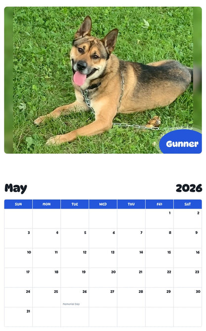 2026 - 2027 Gunner - Pawidols Pet Calendar