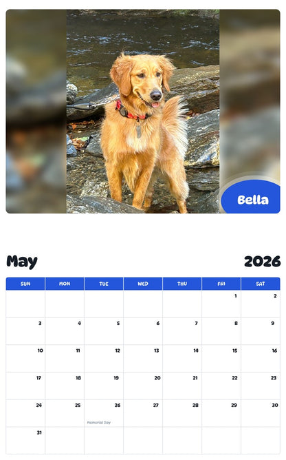 2026 - 2027 Bella - Pawidols Pet Calendar