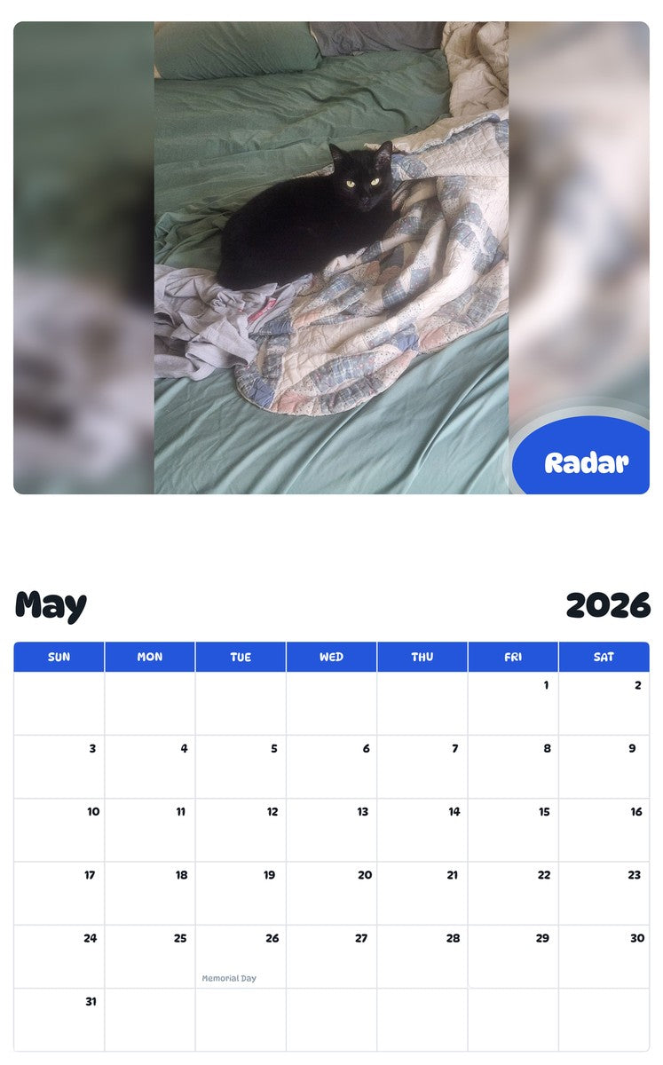 2026 - 2027 Radar - Pawidols Pet Calendar