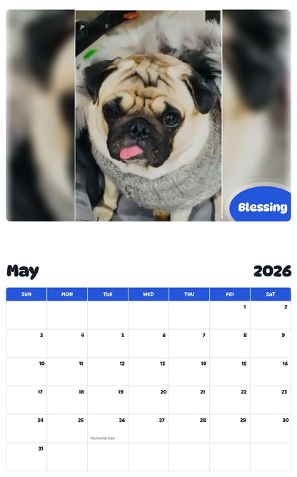 2026 - 2027 Blessing - Pawidols Pet Calendar