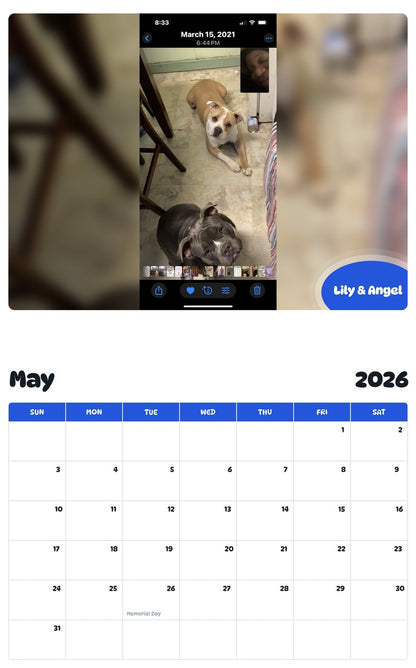 2026 - 2027 Lily & Angel - Pawidols Pet Calendar