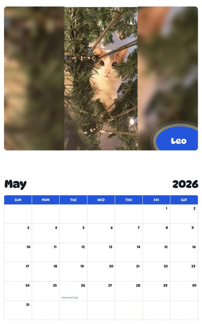 2026 - 2027 Leo - Pawidols Pet Calendar