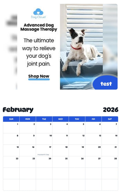 October 2025 - September 2026 test - Pawidols Pet Calendar