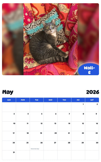 2026 - 2027 Wall-E - Pawidols Pet Calendar