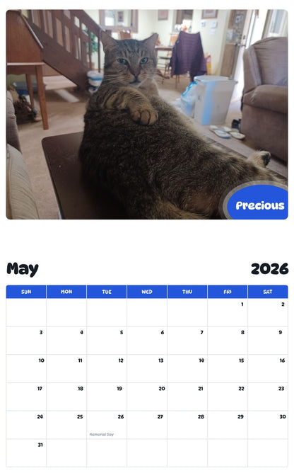 2026 - 2027 Precious - Pawidols Pet Calendar
