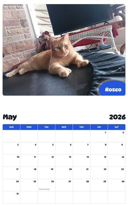2026 - 2027 Rosco - Pawidols Pet Calendar