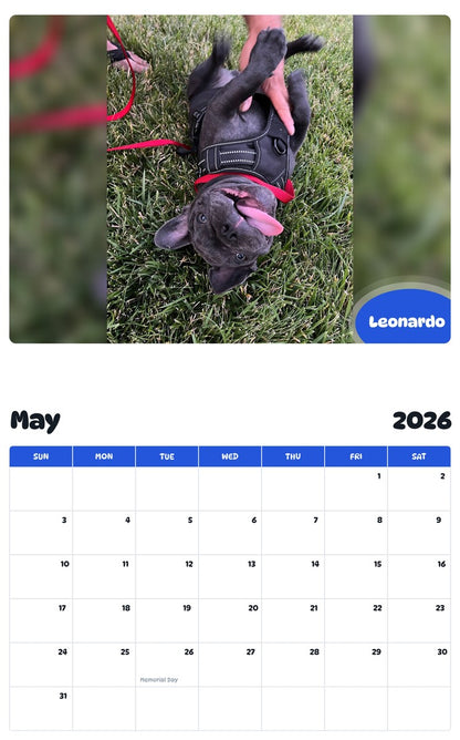 2026 - 2027 Leonardo - Pawidols Pet Calendar