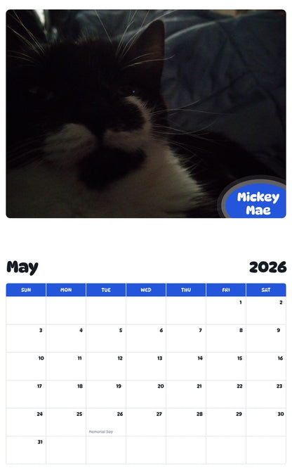 2026 - 2027 Mickey Mae - Pawidols Pet Calendar