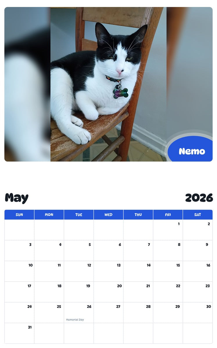 2026 - 2027 Nemo - Pawidols Pet Calendar
