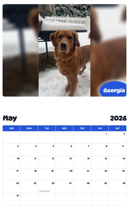 2026 - 2027 Georgia - Pawidols Pet Calendar