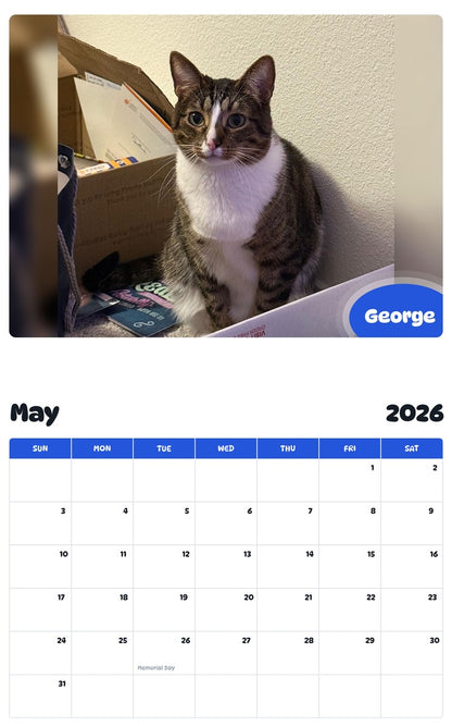 2026 - 2027 George - Pawidols Pet Calendar