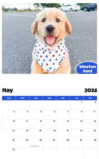 2026 - 2027 Winston Ford - Pawidols Pet Calendar
