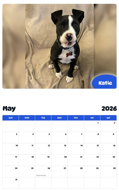 2026 - 2027 Katie - Pawidols Pet Calendar