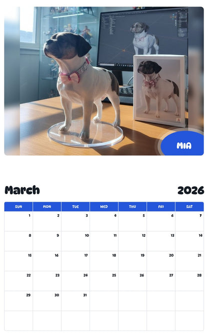 November 2025 - October 2026 MIA - Pawidols Pet Calendar
