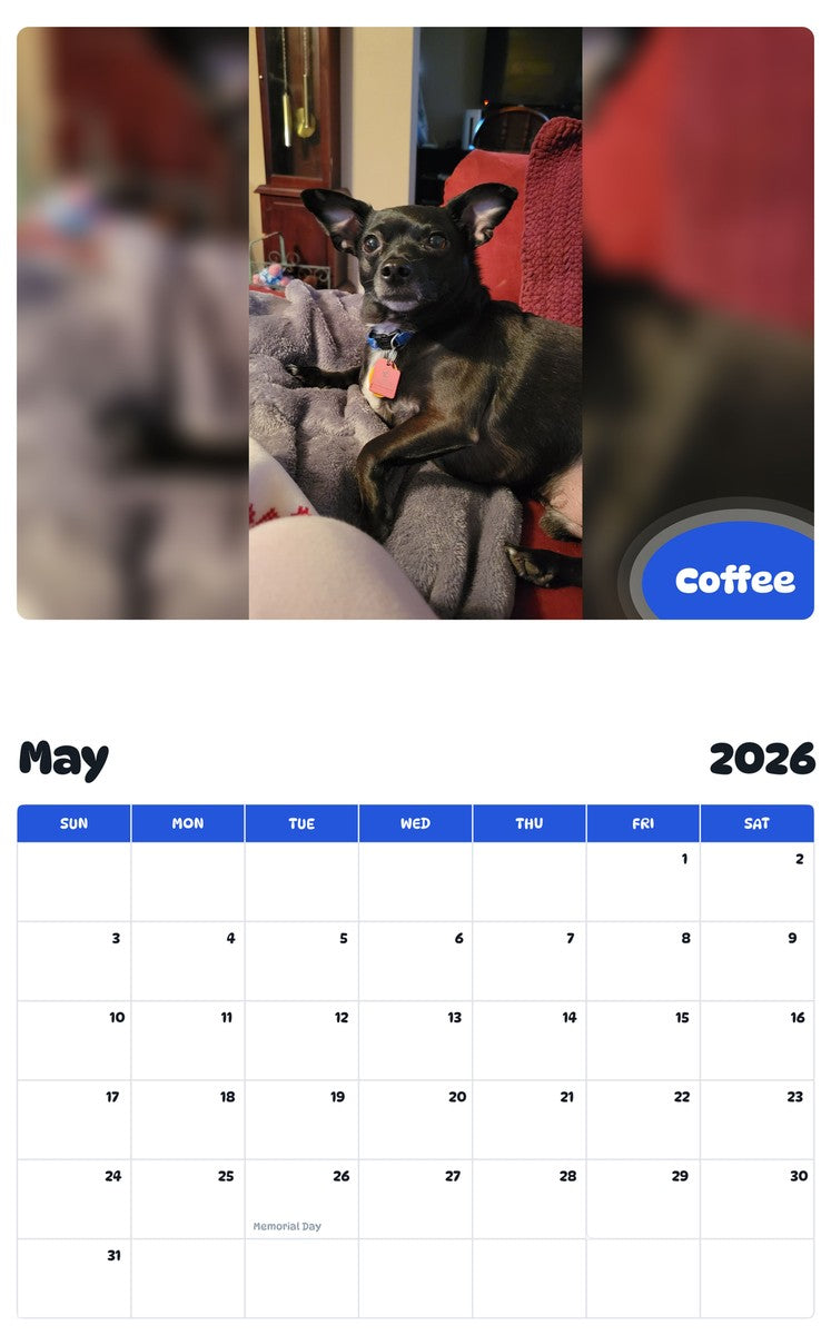 2026 - 2027 Coffee - Pawidols Pet Calendar
