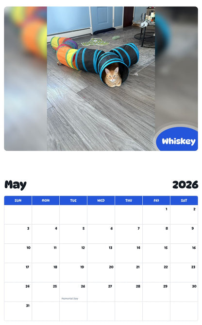 2026 - 2027 Whiskey - Pawidols Pet Calendar