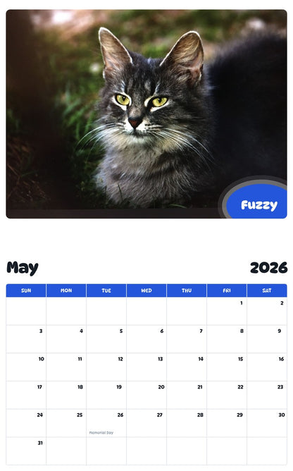2026 - 2027 Fuzzy - Pawidols Pet Calendar