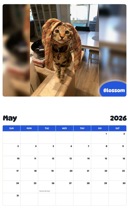 2026 - 2027 Blossom - Pawidols Pet Calendar