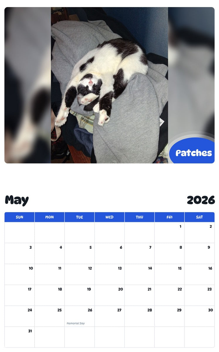 2026 - 2027 Patches - Pawidols Pet Calendar