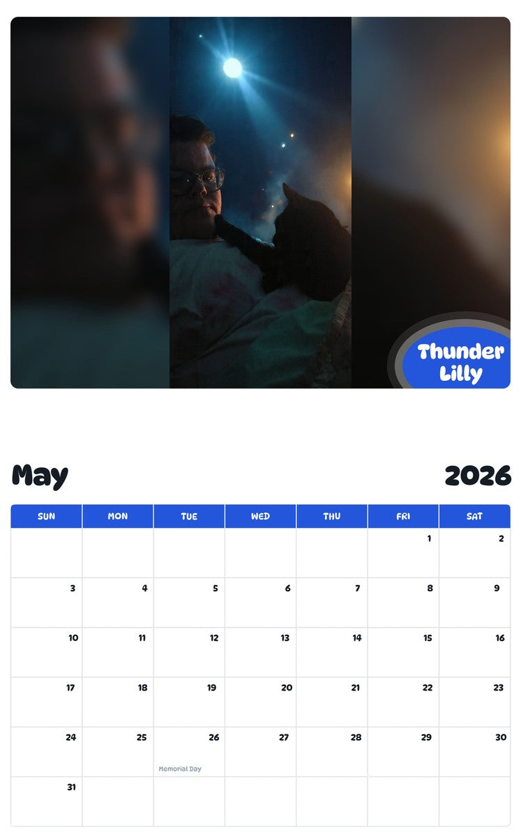2026 - 2027 Thunder Lilly - Pawidols Pet Calendar