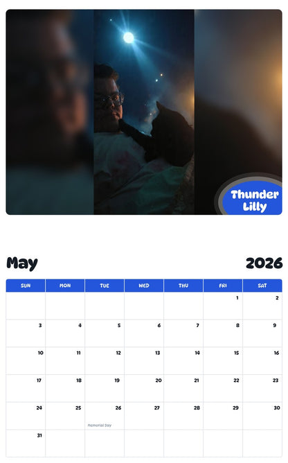 2026 - 2027 Thunder Lilly - Pawidols Pet Calendar