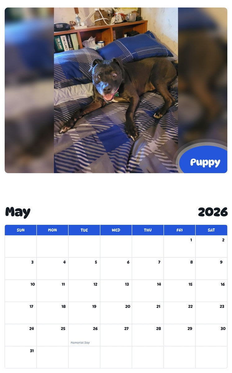 2026 - 2027 Puppy - Pawidols Pet Calendar