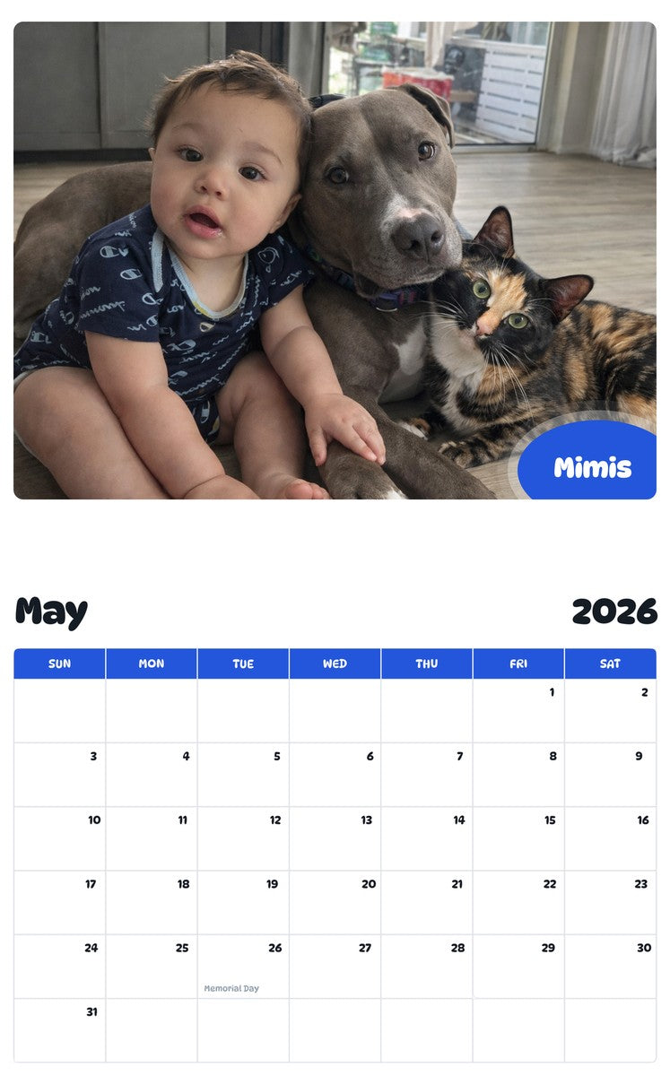 2026 - 2027 Mimis - Pawidols Pet Calendar