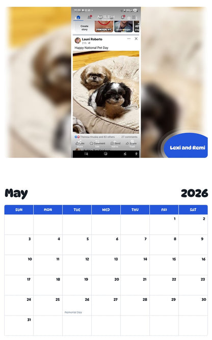 2026 - 2027 Lexi and Remi - Pawidols Pet Calendar