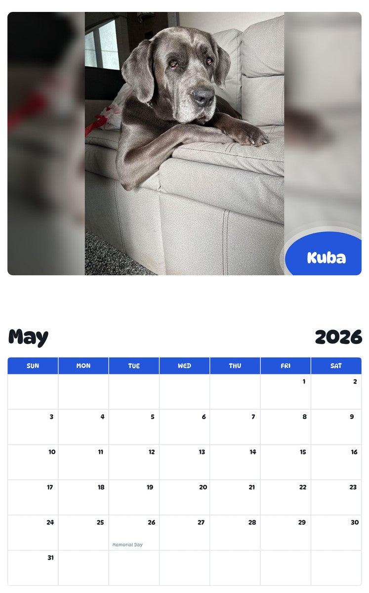 2026 - 2027 Kuba - Pawidols Pet Calendar